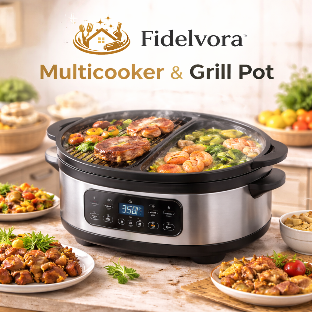 Fidelvora™ 5-in-1 Multifunctional Cooker & Grill