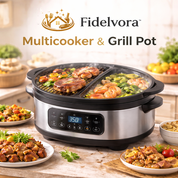 Fidelvora™ 5-in-1 Multifunctional Cooker & Grill