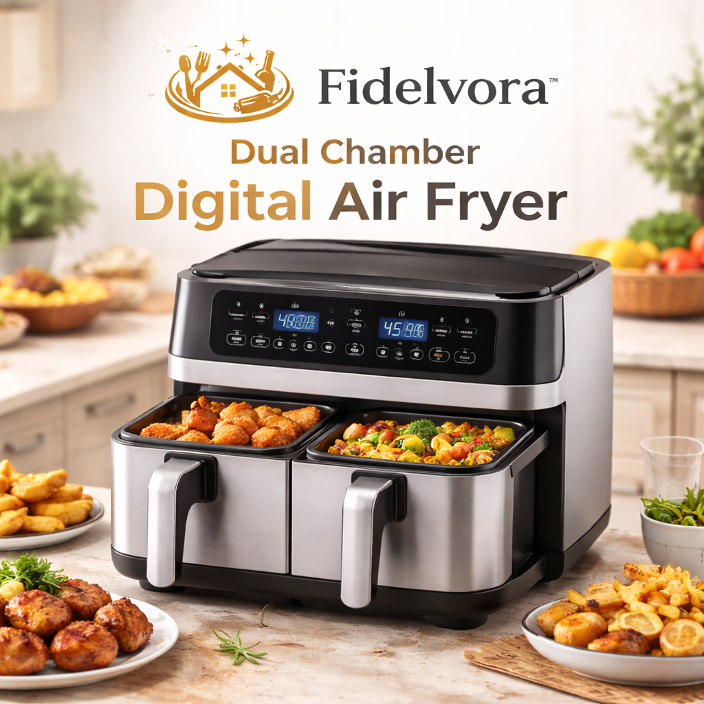 Fidelvora™ Dual Chamber Digital Air Fryer